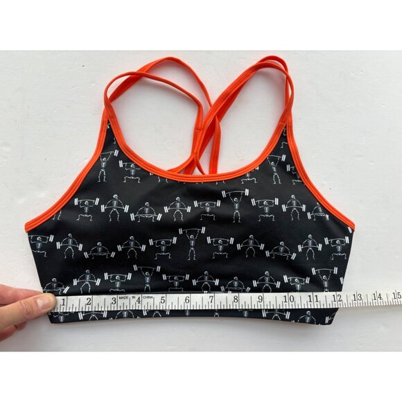 Born Primitive NWOT Warrior Sports Bra Skeleton Weightlifting Print Size Small - Picture 9 of 9
